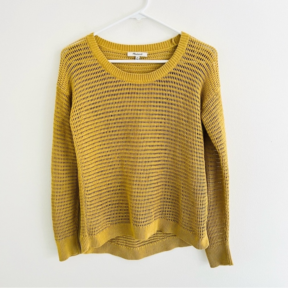 Madewell Mustard Yellow Crew Neck Sweater